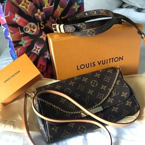 LV Favorite MM + Bonus Monogram Strap, Box, Bag.